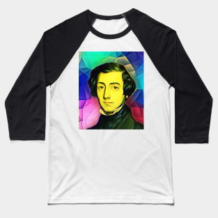 Alexis de Tocqueville Colourful Portrait | Alexis de Tocqueville Artwork 7 Baseball T-Shirt